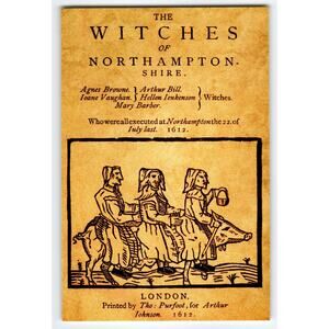 The Witches of Northamptonshire 1612 Woodcut Print 4x6 Historic Art
